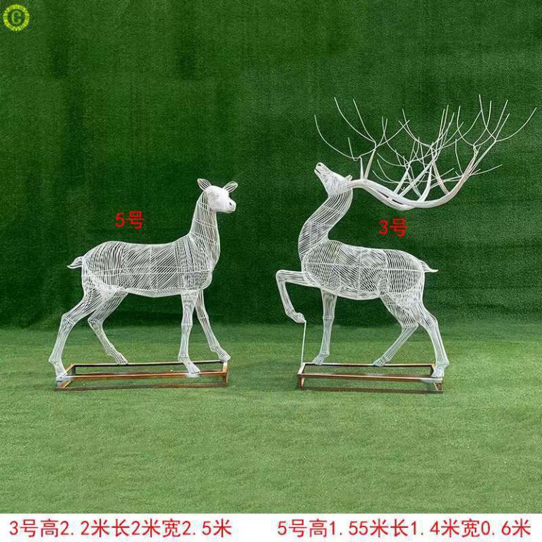 不锈钢镂空鹿雕塑 景观鹿雕塑4 不锈钢镂空鹿雕塑 景观鹿雕塑4
